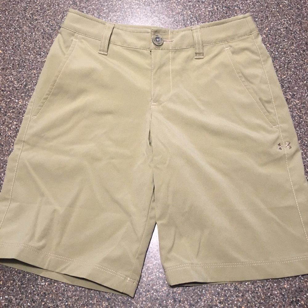 UA Boys’ Gold short Dry fit Khacki color